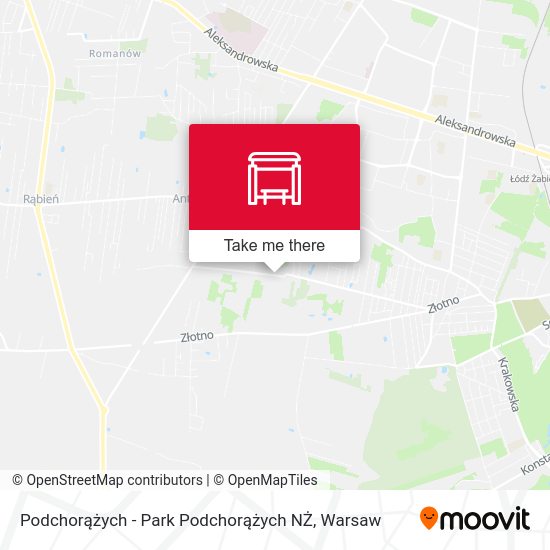 Podchorążych - Park Podchorążych NŻ map