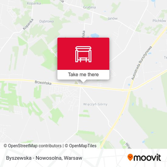 Карта Byszewska - Nowosolna