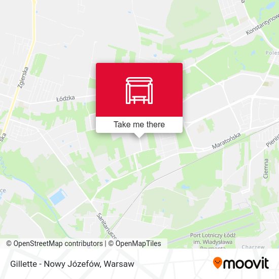 Gillette - Nowy Józefów map