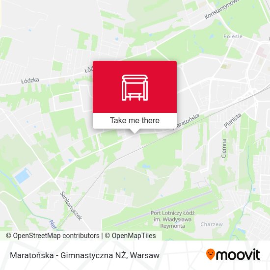 Maratońska - Gimnastyczna NŻ map