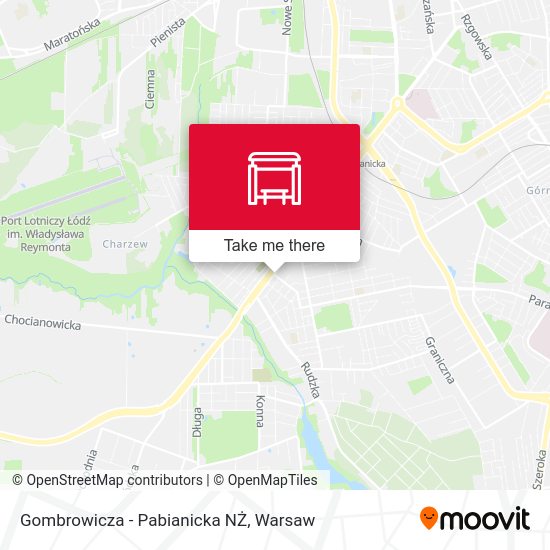 Gombrowicza - Pabianicka NŻ map