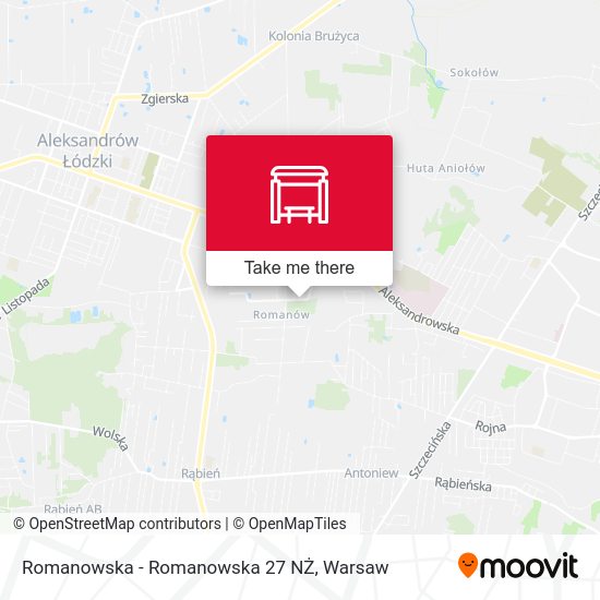 Romanowska - Romanowska 27 NŻ map