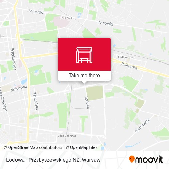 Lodowa - Przybyszewskiego NŻ map