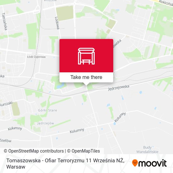 Tomaszowska - Ofiar Terroryzmu 11 Września NŻ map