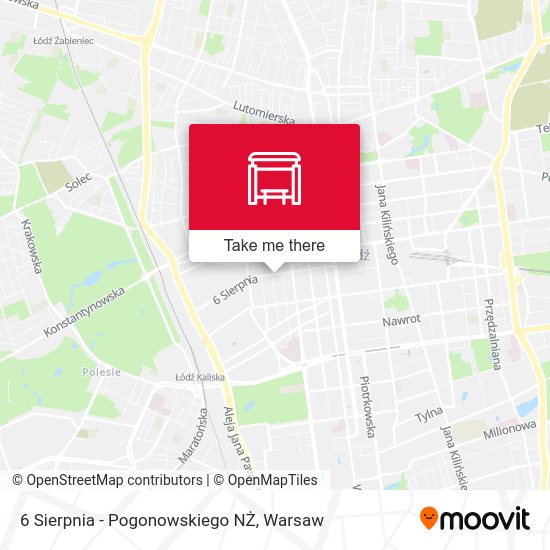 6 Sierpnia - Pogonowskiego NŻ map