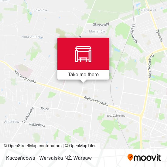 Kaczeńcowa - Wersalska NŻ map