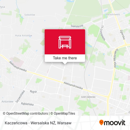 Kaczeńcowa - Wersalska NŻ map