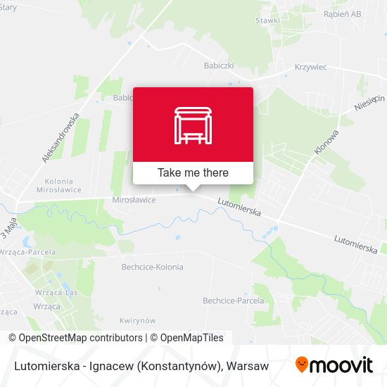 Lutomierska - Ignacew (Konstantynów) map