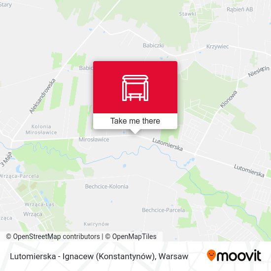 Lutomierska - Ignacew (Konstantynów) map