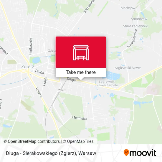 Długa - Sierakowskiego (Zgierz) map