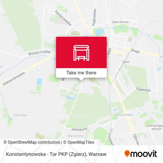 Konstantynowska - Tor PKP (Zgierz) map