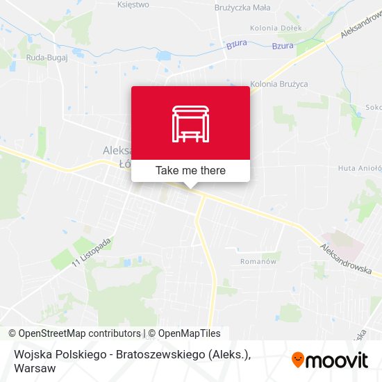 Wojska Polskiego - Bratoszewskiego (Aleks.) map