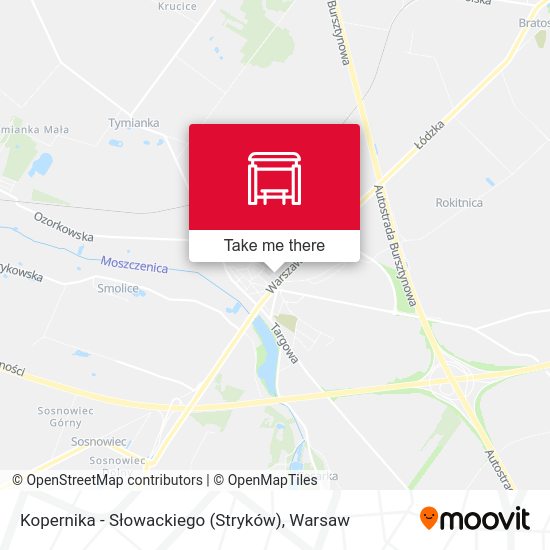 Kopernika - Słowackiego (Stryków) map