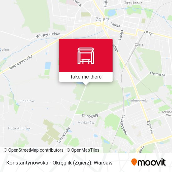 Konstantynowska - Okręglik (Zgierz) map