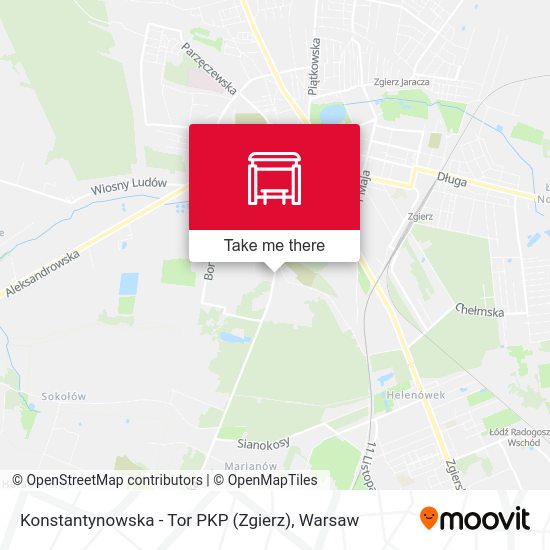 Konstantynowska - Tor PKP (Zgierz) map