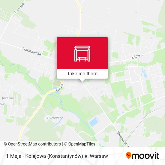 1 Maja - Kolejowa (Konstantynów) # map