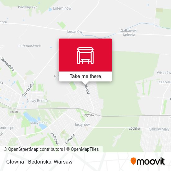 Główna - Bedońska map