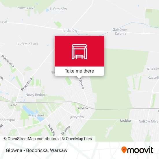 Główna - Bedońska map