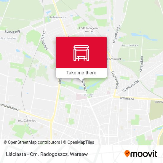 Liściasta - Cm. Radogoszcz map