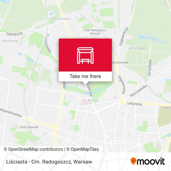 Liściasta - Cm. Radogoszcz map