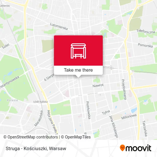 Struga - Kościuszki map