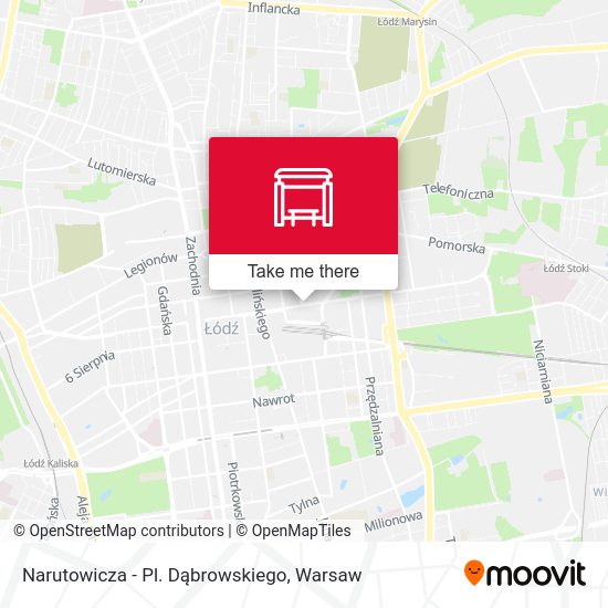 Narutowicza - Pl. Dąbrowskiego map