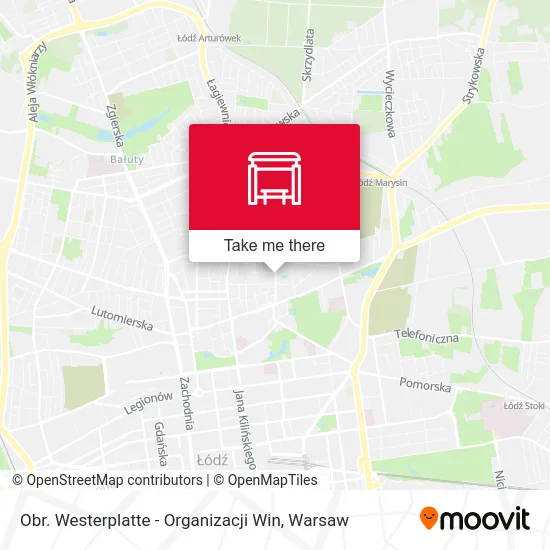 Карта Obr. Westerplatte - Organizacji Win