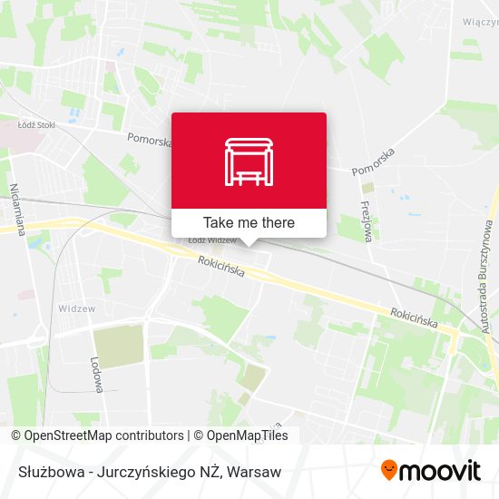 Służbowa - Jurczyńskiego NŻ map