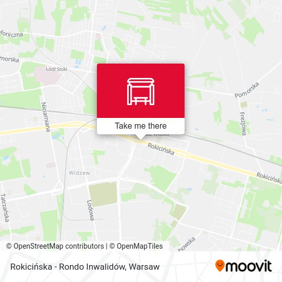 Rokicińska - Rondo Inwalidów map