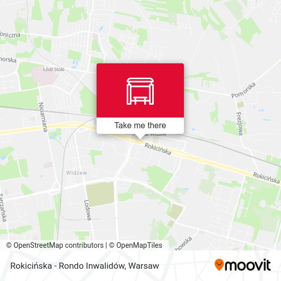 Rokicińska - Rondo Inwalidów map