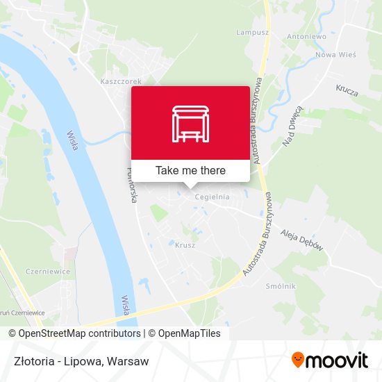 Złotoria - Lipowa map