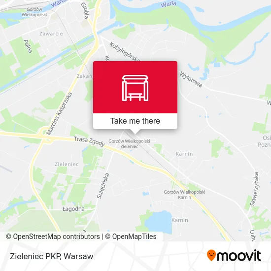 Карта Zieleniec PKP