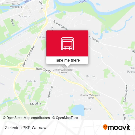 Карта Zieleniec PKP