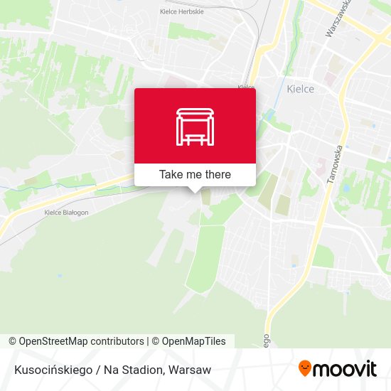 Kusocińskiego / Na Stadion map