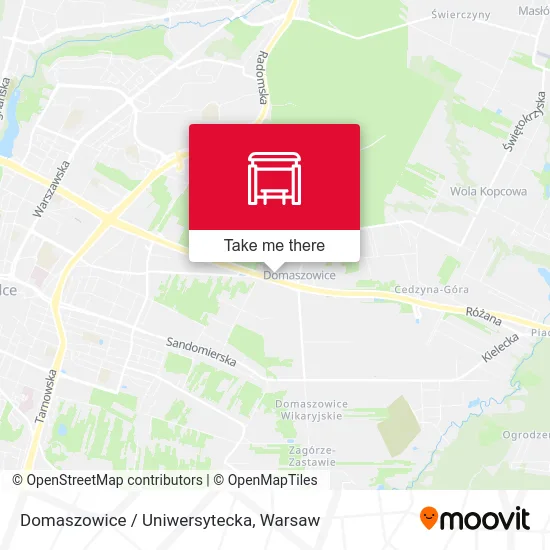 Карта Domaszowice / Uniwersytecka
