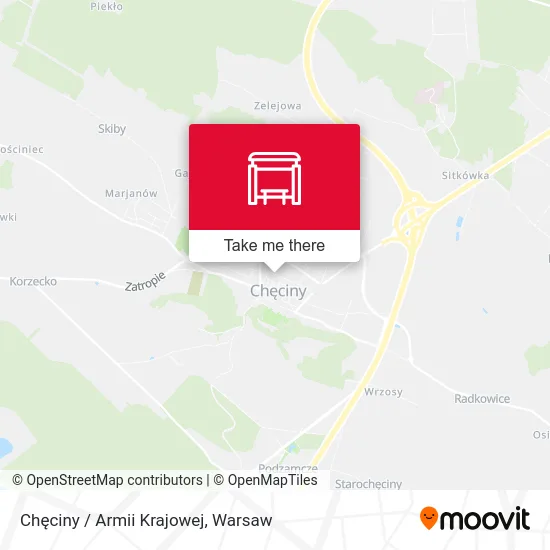 Chęciny / Armii Krajowej map