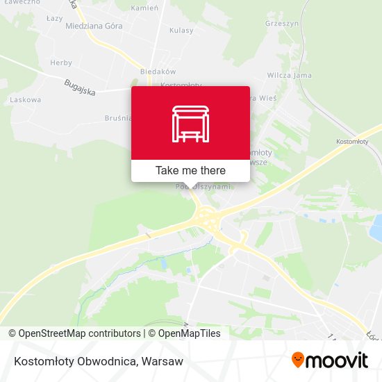 Kostomłoty Obwodnica map