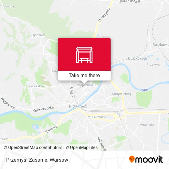 Карта Przemyśl Zasanie