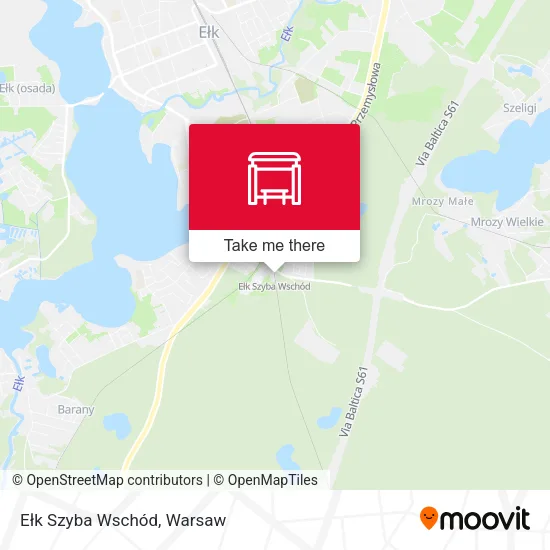 Ełk Szyba Wschód map