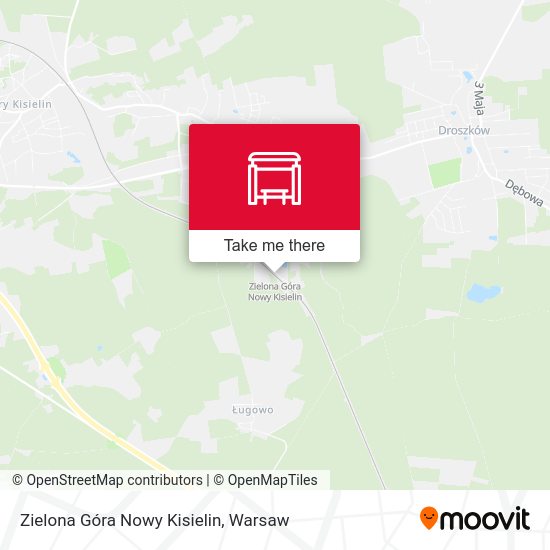 Карта Zielona Góra Nowy Kisielin