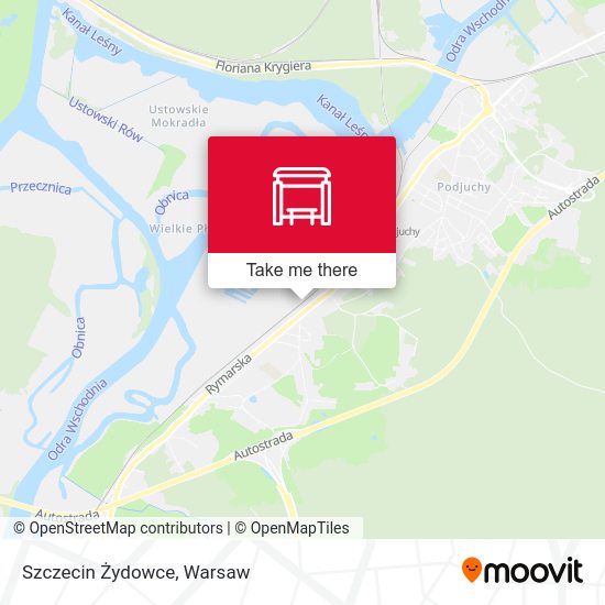 Szczecin Żydowce map