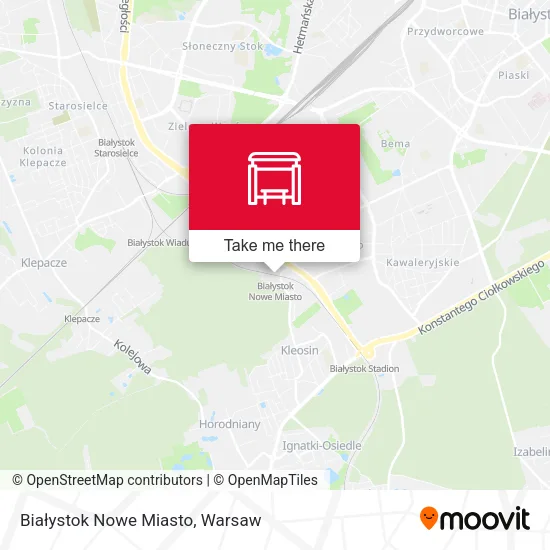 Białystok Nowe Miasto map