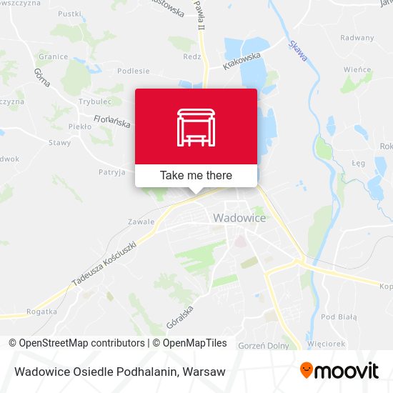 Wadowice Osiedle Podhalanin map