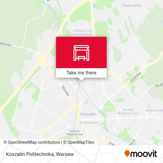 Koszalin Politechnika map