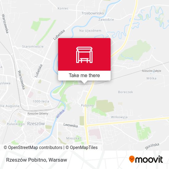 Rzeszów Pobitno map