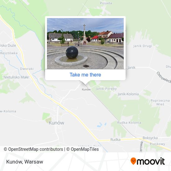 Kunów map