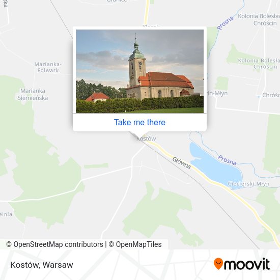 Kostów map