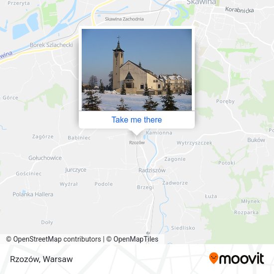 Rzozów map