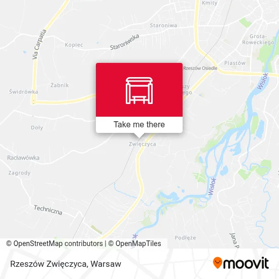 Rzeszów Zwięczyca map