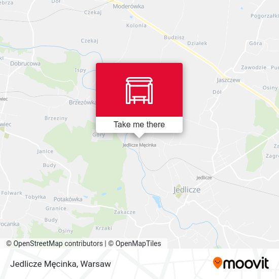 Jedlicze Męcinka map